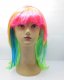 4Pcs Colorful Long Straight Cosplay Party Hair Wig 54cm