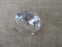 1X Clear Round Crystal Taper Ball 60x36mm