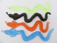 24 Funny Squishy Snake Sticky Toy for Kids Mixed Color