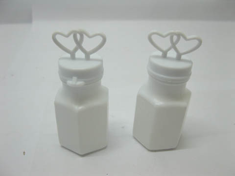 24 Bottles Double Heart on Top Bubble Wedding Favor - Click Image to Close