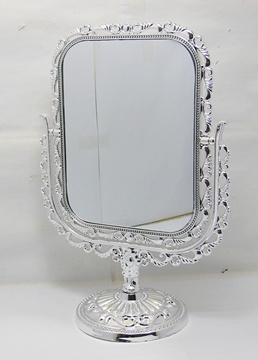 1X New Pedestal Rectangle Makeup Mirror Double Sided - Click Image to Close