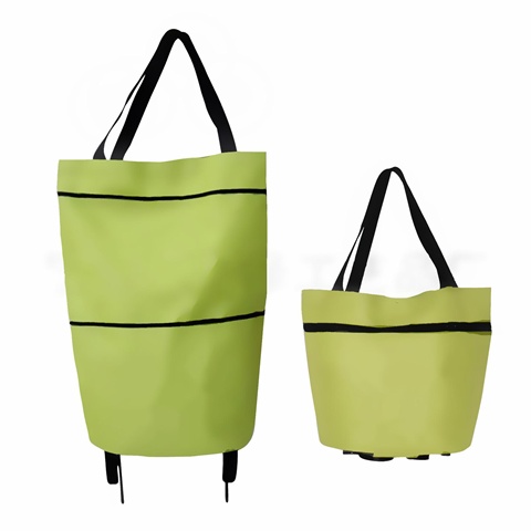 4Pcs Large Green Shopping Trolley Foldable Wheel Lightweight Lug - Click Image to Close