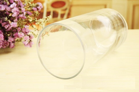 12X Wedding Clear Glass Cylinder Table Flower Vases 25x10cm - Click Image to Close