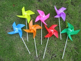 100 New Colourful Single Flower DIY Windmill wholesale