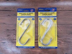 (image for) 6Pkts x 3Pcs Heavy S-Shaped Pot Rack Hooks 15cm Long
