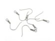 (image for) 1000Pcs Nickel Color Ear Wire Hooks W/Bead Coil