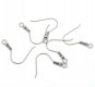 1000Pcs Nickel Color Ear Wire Hooks W/Bead Coil