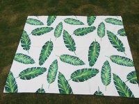1X New 142x175cm Hemp Leaf Table Cloth Garden Style