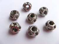 10 Alloy European Barrel Thread Beads ac-sp344