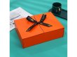 1Pc Orange Double Door Gift Boxes Bowknot Ribbon 31x22x9cm (image for) 1Pc Orange Double Door Gift Boxes Bowknot Ribbon 31x22x9cm