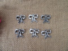 (image for) 100Pcs New Bow Knot Beads Charms Pendants Jewellery Findings