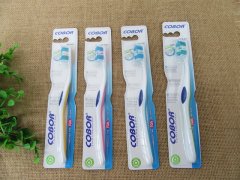 (image for) 12Pcs Adult Deep Clean Toothbrush Mixed Color 801
