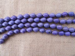 (image for) 4Strands X 25Pcs Purple Teardrop Gemstone Beads 15x11mm