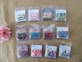 6Sheets Polymer Clay Beads & Lava Stone Beads Jewelry Finding