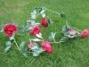4Pcs 7 Flower Head Artificial Red Peony Leaf Garland Vine String