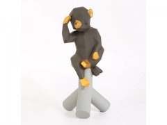 1Pc Creative Geometric Monkey Resin Sculpture Modern Home Decor