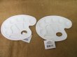 (image for) 12Pcs Artists Kidney-Shaped Mixing Paint Palette Painting