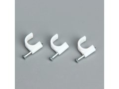 (image for) 12Pkts X 6Pcs Cable Clips Flat Clips Cable Fixer 20mm Retail Pac