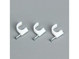 12Pkts X 6Pcs Cable Clips Flat Clips Cable Fixer 20mm Retail Pac