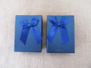 12Pcs Blue Necklace Earring Gift Box Case with Bowknot