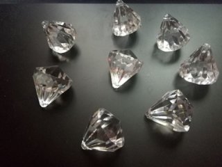 120Pcs Clear Diamond Bead Finding Wedding Decoration 23x20mm