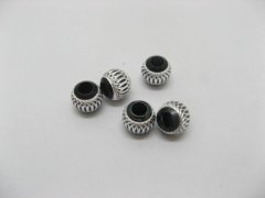 (image for) 20pcs Black Silver Carved Lantern Aluminum Beads Fit European Be