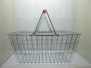 2Pcs Metal Wire Convenient Shopping Basket 24 Liters