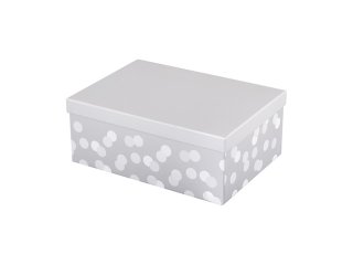 12X Gray Polka Dot Gift Box 22cm x 15cm x 8.5cm (image for) 12X Gray Polka Dot Gift Box 22cm x 15cm x 8.5cm