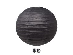 (image for) 12Pcs New Plain Black Round Paper Lantern Wedding Favor 15cm
