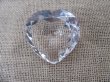 1X Clear Heart Shape Crystal Taper 60x60x33mm (image for) 1X Clear Heart Shape Crystal Taper 60x60x33mm