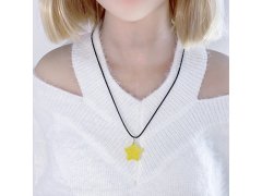 (image for) 6Pcs Hexagonal Star Mushroom Beads Stone Charms Pendant Necklace