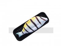 1Pc Striped Yellow Fish Shape Pencil Case Zipper Bag