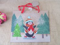 6Pcs Kraft Paper Christmas Seasons Greeting Bags Gift Shopping