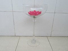 (image for) 4Pcs Wine Glass Flower Vase 35cm High Wedding Favor