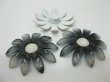 (image for) 20Pcs Black Blossom Sunflower Hairclip Jewelry Finding Beads 6cm