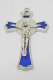 10X Enamel Blue Charm Cross Pendant Jewellery Finding 7.7x4.6x1c