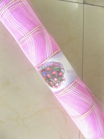 1Rolls X 7yards Pink Gauze Gift Packing Organza - Click Image to Close