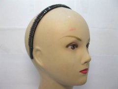 (image for) 1Pc 14mm Hairband Hair Bands with Rhinestone Dark Purple