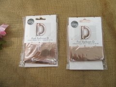 (image for) 6Pcs Golden Letter D Air-Filled Foil Balloons Party Decor