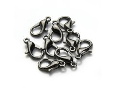 (image for) 200 Gun Black Lobster Claw Clasps Jewellery Finding 22mm