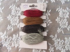 (image for) 1Sheet 4 Colors Waxen Strings Jewlery Rope 1mm Dia