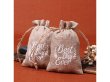 (image for) 10Pcs Best Day Ever Hemp Drawstring Jewellery Gift Pouches 10x15