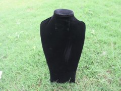 (image for) 1X Black Velvet Necklace Display Bust 30cm High