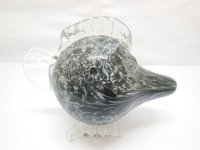 1X Handmade Art Glass Fish Figurine Ornament 13cm High