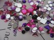(image for) 4Boxes x 304Pcs Pink Purple Flatback Rhinestones Retail Package