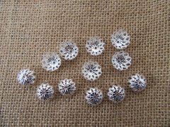 15Pkts X 10Pcs Silver Plated Filigree Flower Bead Caps 8x14mm Re 15Pkts X 10Pcs Silver Plated Filigree Flower Bead Caps 8x14mm Re