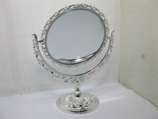 1Pc New Pedestal Flower Edge Makeup Mirror Double Sided