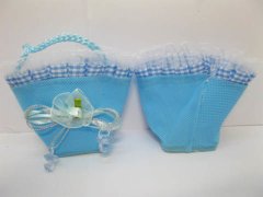 (image for) 60Pcs Blue Baby Shower Candy Bag Basket for Boy