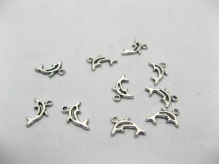 500 Metal Dolphin Jewelry Charms Pendants ac-mp154