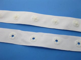 1Set X 50yards White Snap Round Button Fastener Tape